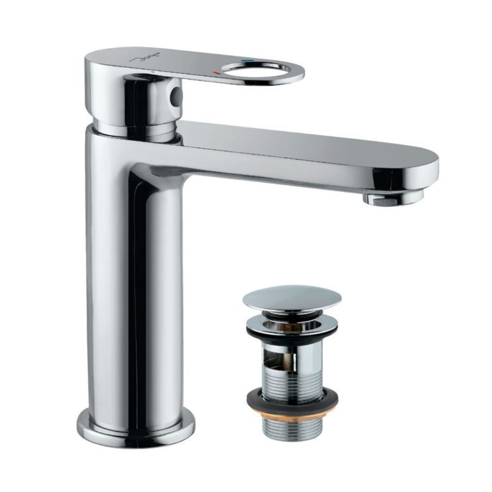 Picture of Single Lever Basin Mixer with click clack waste - Chrome