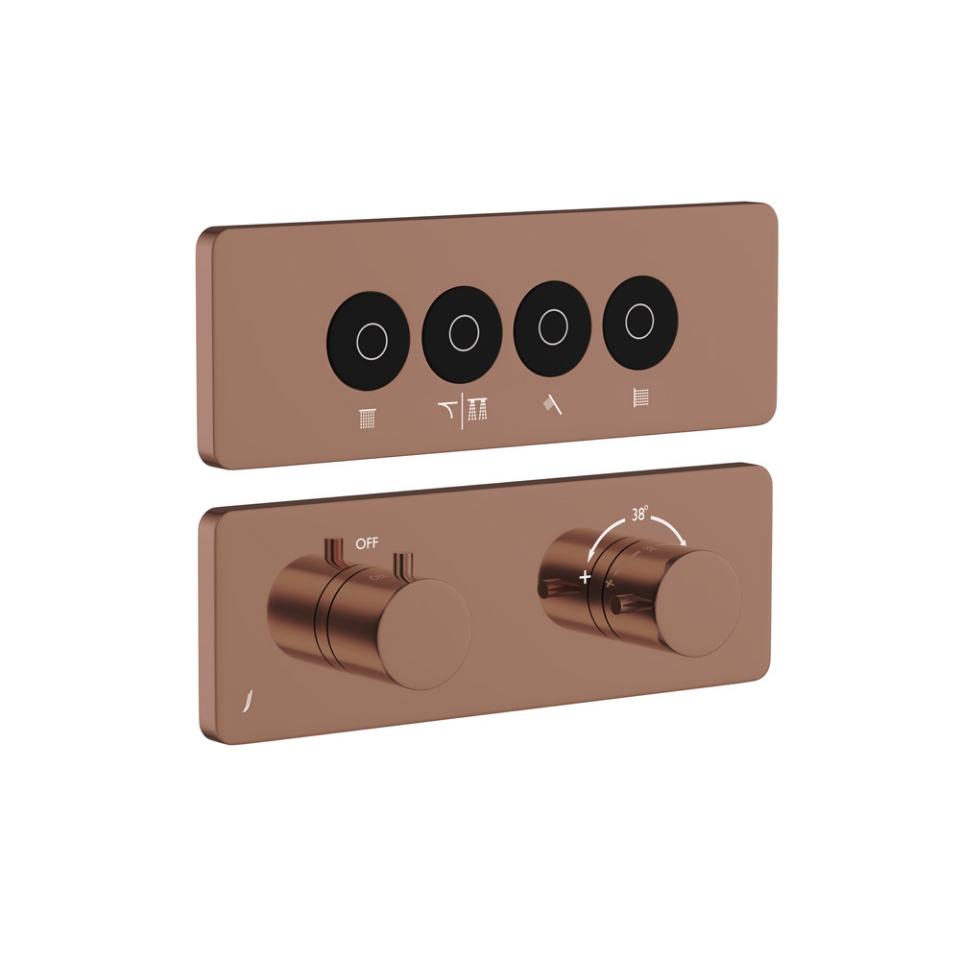 Picture of Exposed Part Kit of CLOUD Touch Shower System with 4 outlets - Blush Gold Bright PVD