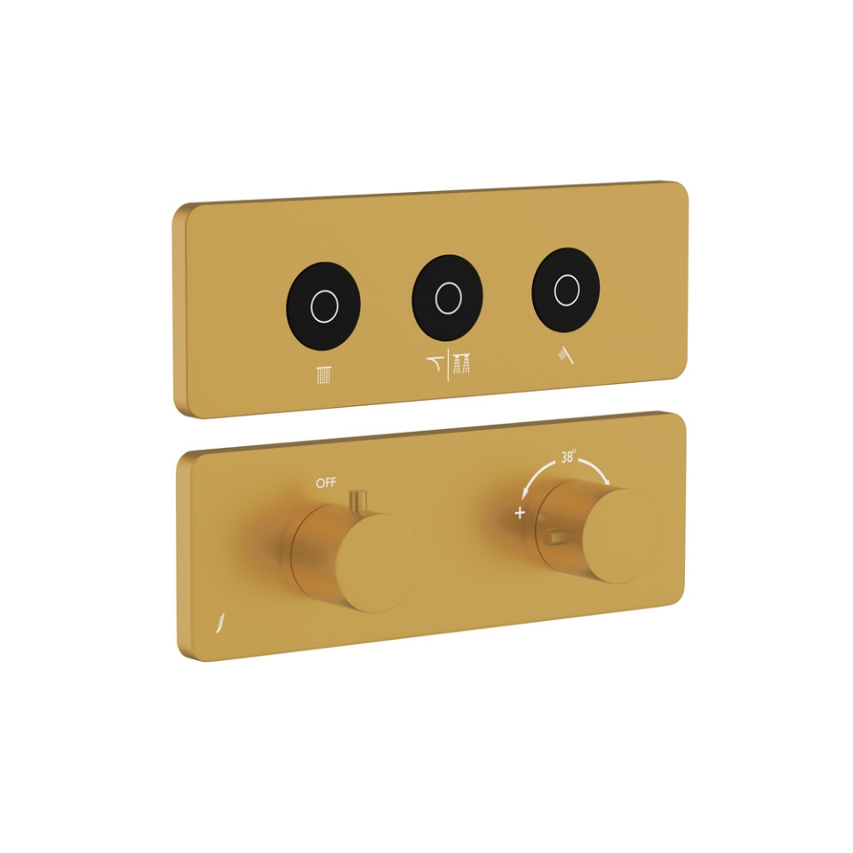 Picture of Exposed Part Kit of CLOUD Touch Shower System with 3 outlets - Gold Matt PVD
