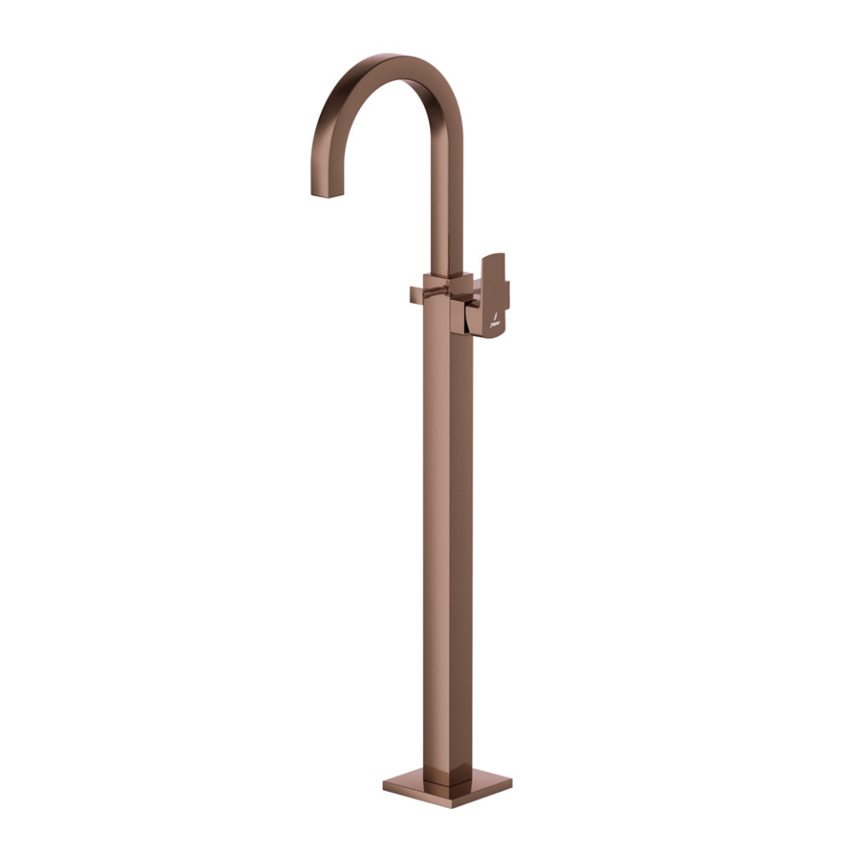 Picture of Kubix Prime Exposed Parts of Floor Mounted Single Lever Bath Mixer - Blush Gold PVD