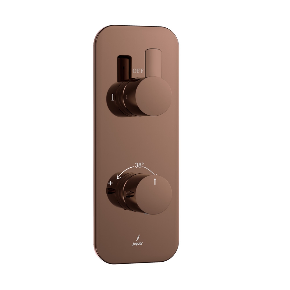 Picture of Aquamax Exposed Part Kit of Thermostatic Shower Mixer - Blush Gold Bright PVD