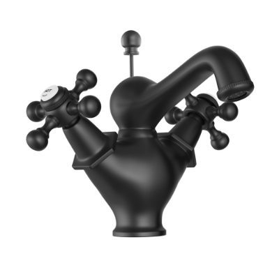 Picture of Monoblock Basin Mixer with popup waste -Black Matt