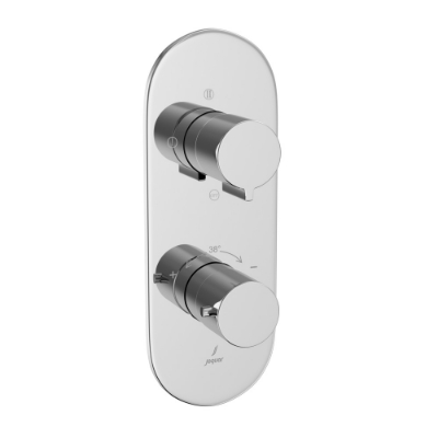 Picture of Aquamax exposed part kit of thermostatic shower mixer with 3-way diverter 