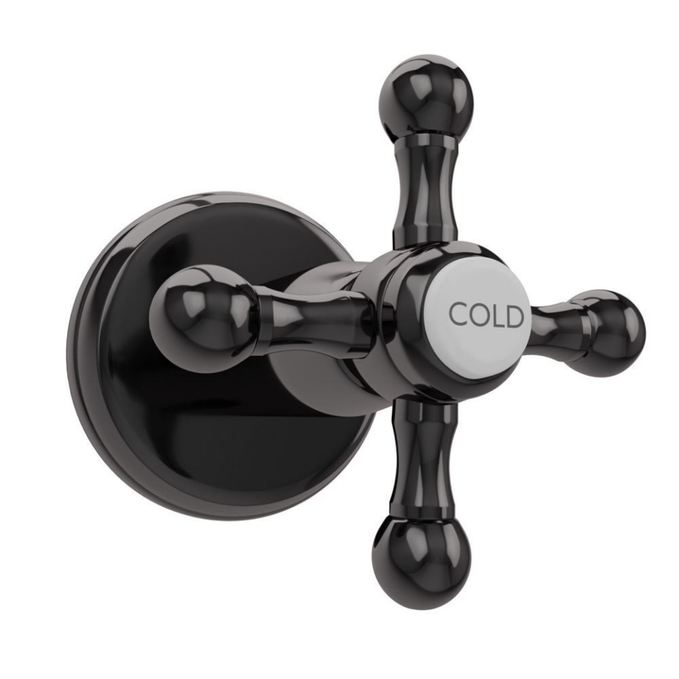 Picture of In-wall Stop Valve Hot Only - Black Chrome