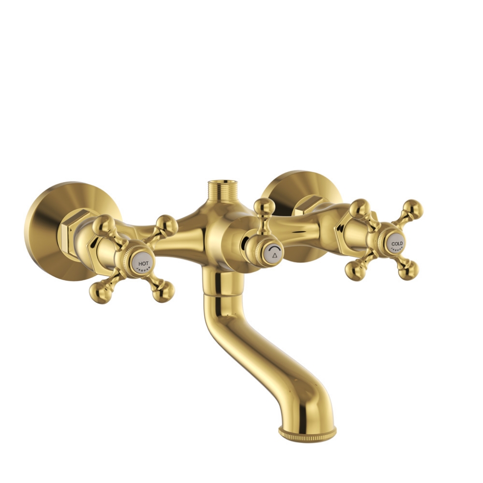 Picture of Bath & Shower Mixer with Telephone Shower Crutch - Black Chrome
