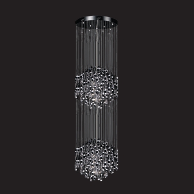 Picture of 2 Tier Metal string Ceiling Light - Chrome