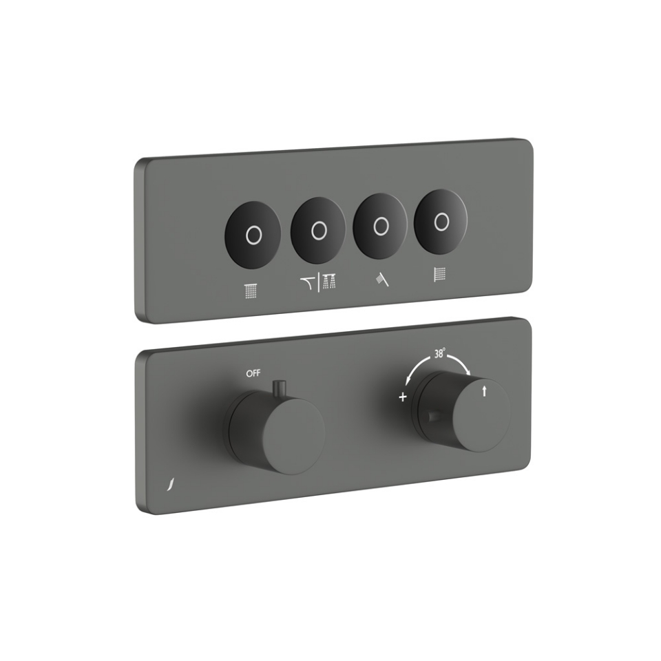Picture of Exposed Part Kit of CLOUD Touch Shower System with 4 outlets - Graphite